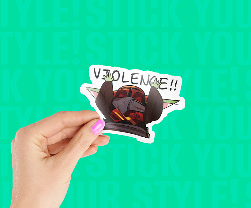Baby Yoda Voilance Sticker