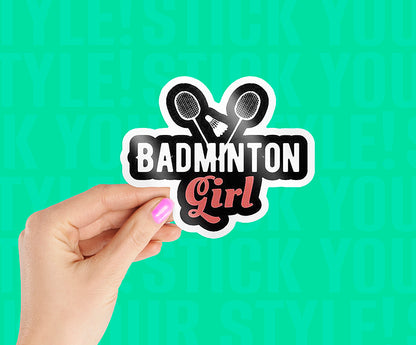 Badminton For Girls Sticker