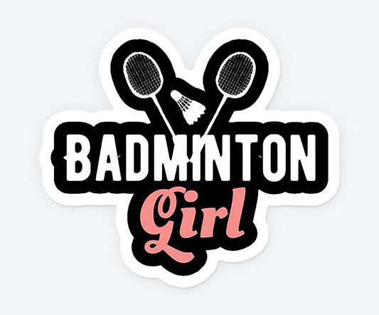 Badminton For Girls Magnetic Sticker