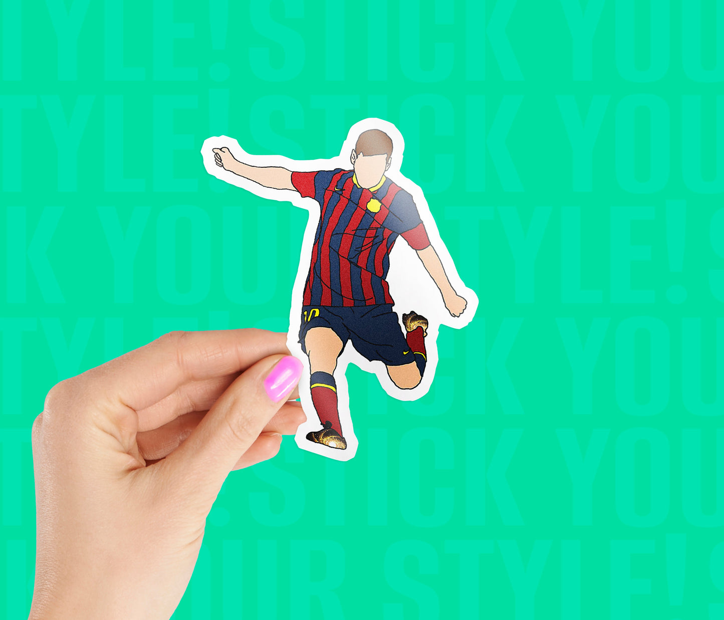 Barca Messi Strike Magnetic Sticker