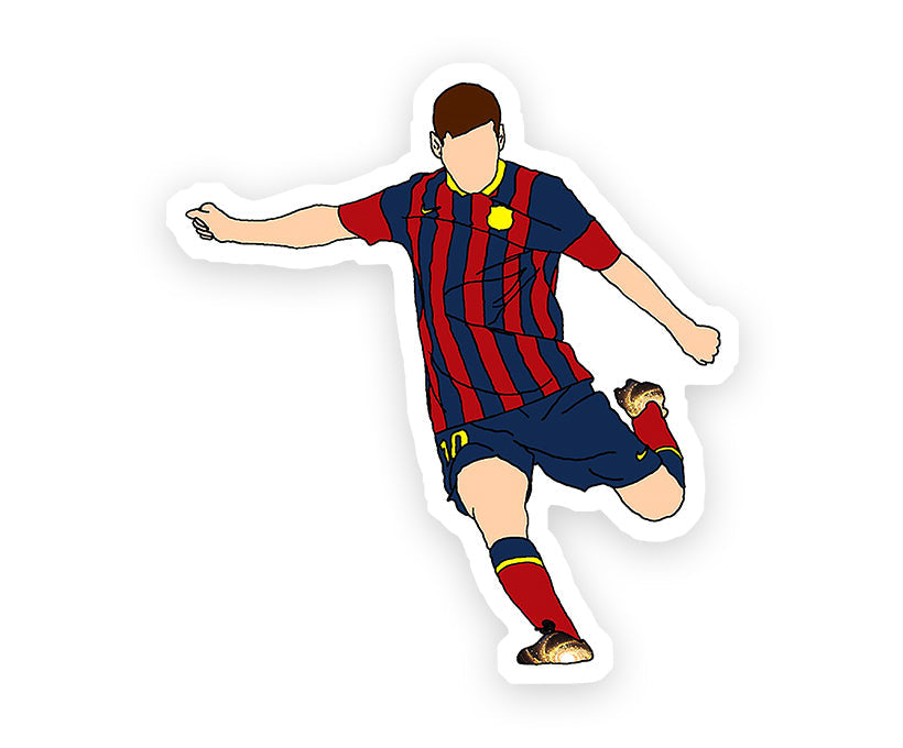 Barca Messi Strike Magnetic Sticker – Stickkar.in