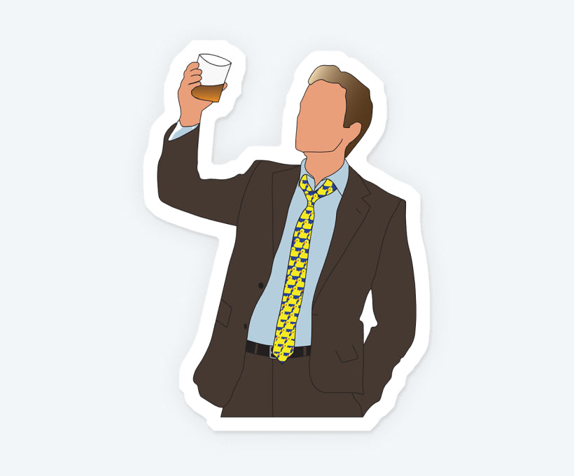 Barney Stinson Toast Magnetic Sticker