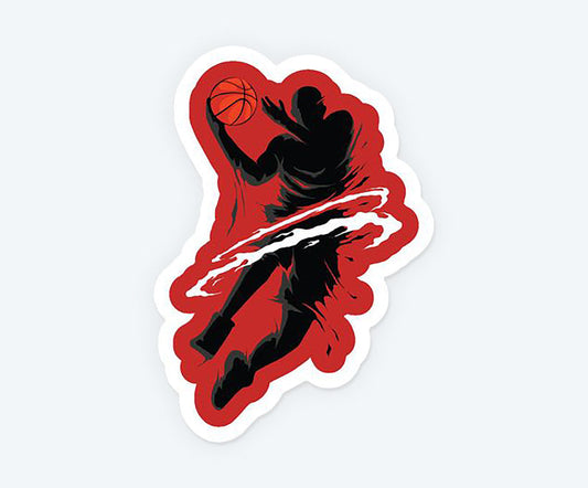 Basketball Fan Magnetic Sticker