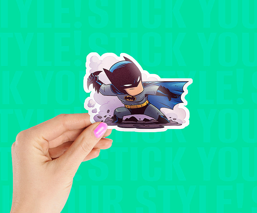 Batman Throwing Batarang Sticker