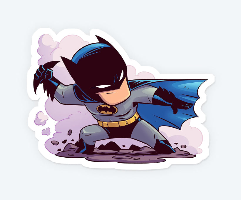 Batman Throwing Batarang Magnetic Sticker