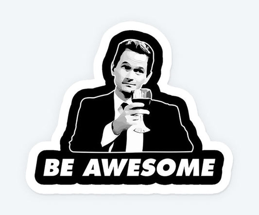 Be Awesome - Barney Magnetic Sticker