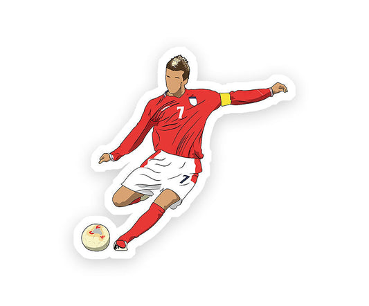 Beckham Striking Goal Magnetic Sticker