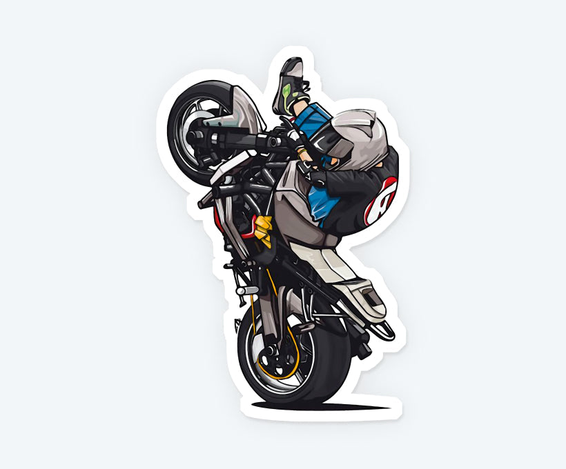 Bike Stunt Cool Magnetic Sticker