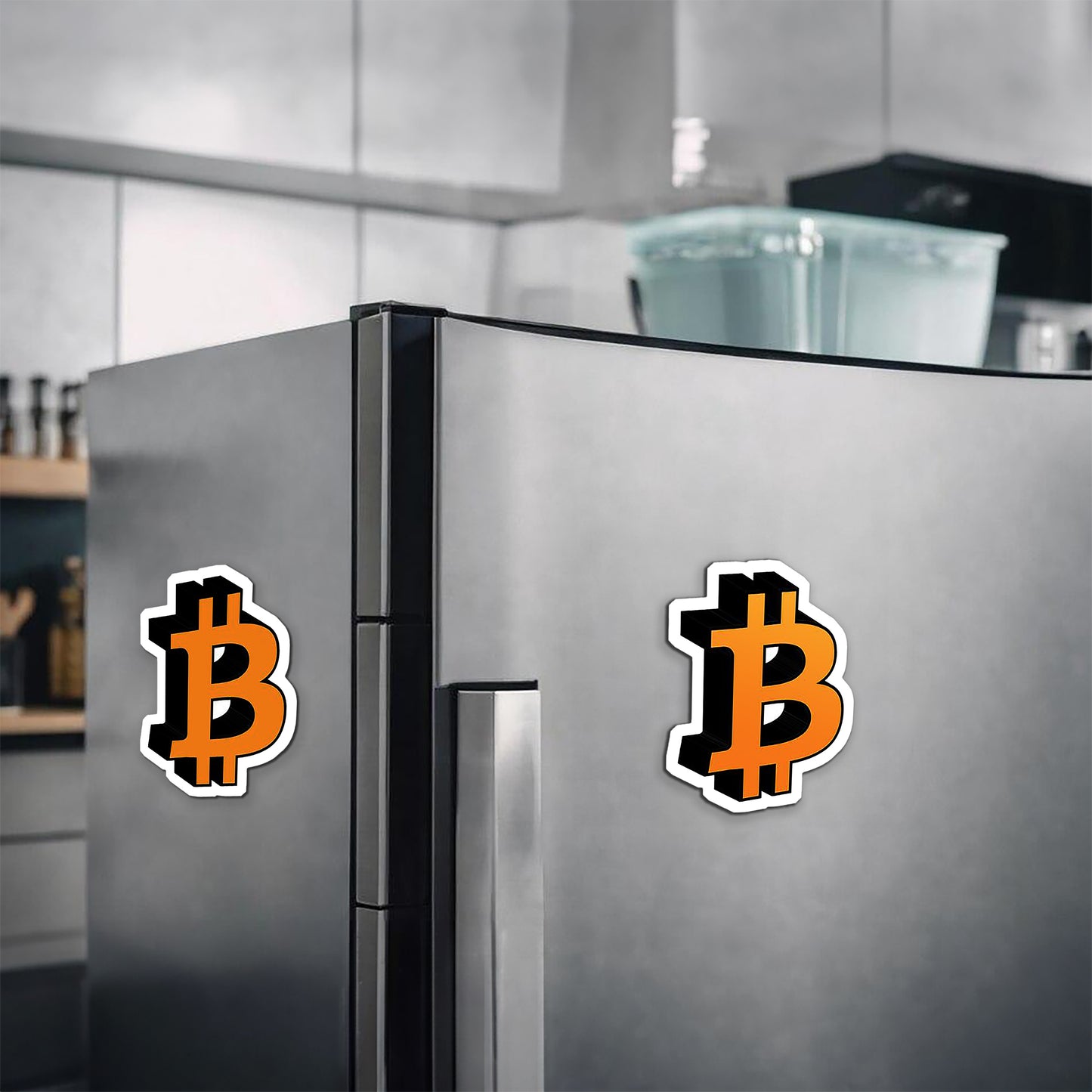 Bitcoin Logo Magnetic Sticker