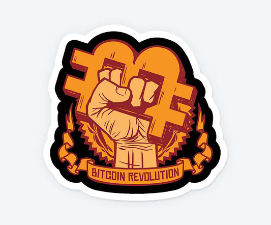 Bitcoin Revolution Magnetic Sticker