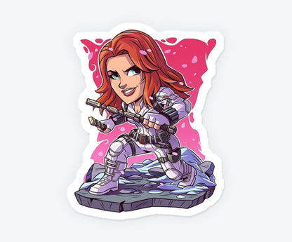 Black Widow Avenger Magnetic Sticker