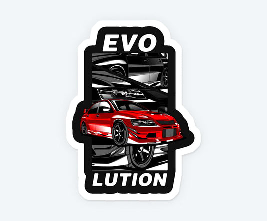 Car Automotive Evolution Magnetic Sticker