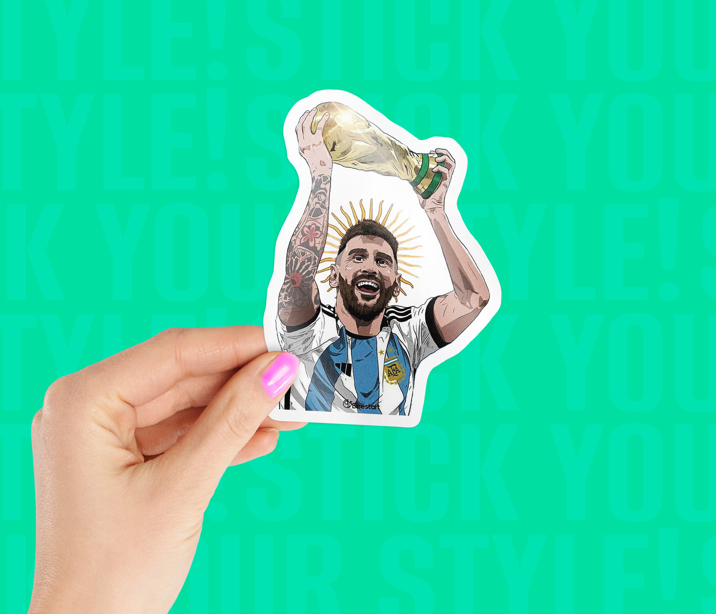 Champion Lionel Messi Sticker