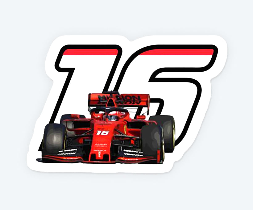 Charles Leclerc Car No16 Magnetic Sticker