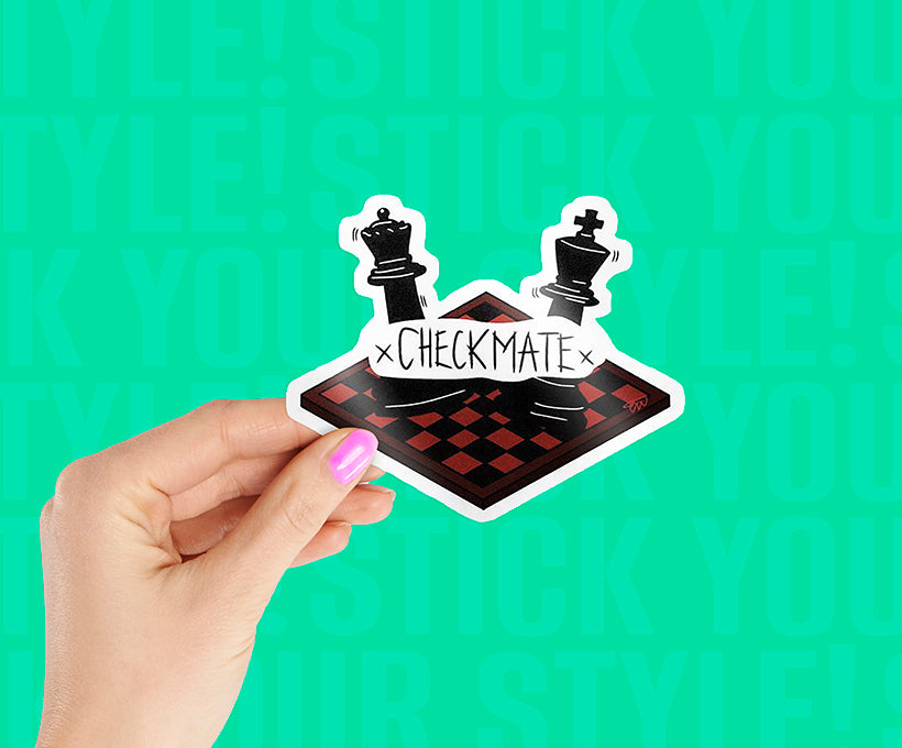 Chess Checkmate Magnetic Sticker