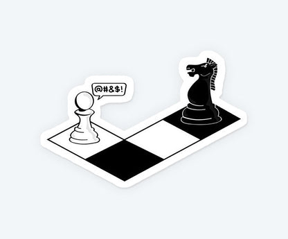 Chess Horse Move Magnetic Sticker