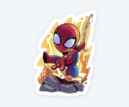 Chibi Spiderman Magnetic Sticker