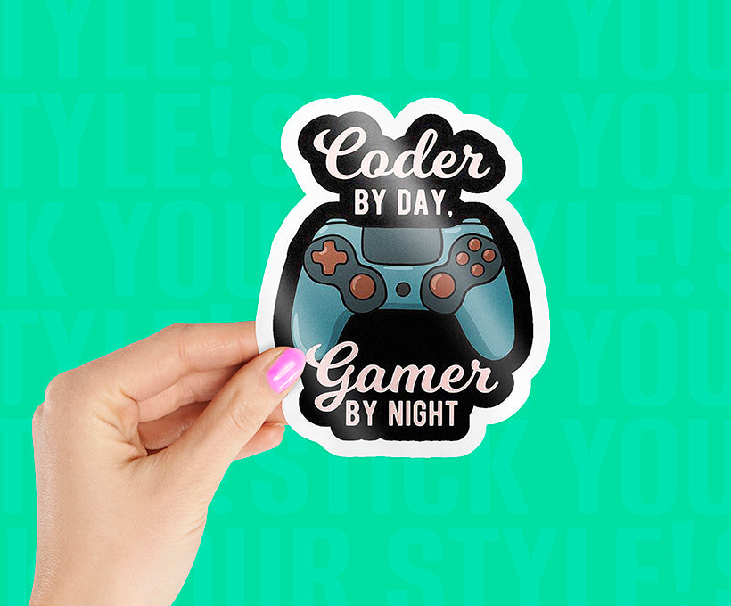 Coder As Gamer Magnetic Sticker