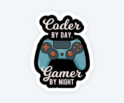 Coder As Gamer Magnetic Sticker