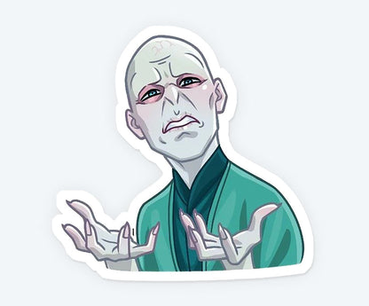 Confused Lord Voldemort Magnetic Sticker