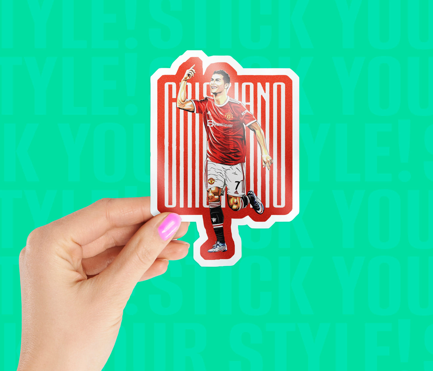 Cristiano Ronaldo Manchester Magnetic Sticker