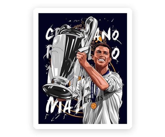 Cristiano Ronaldo Champion Poster Magnetic Sticker
