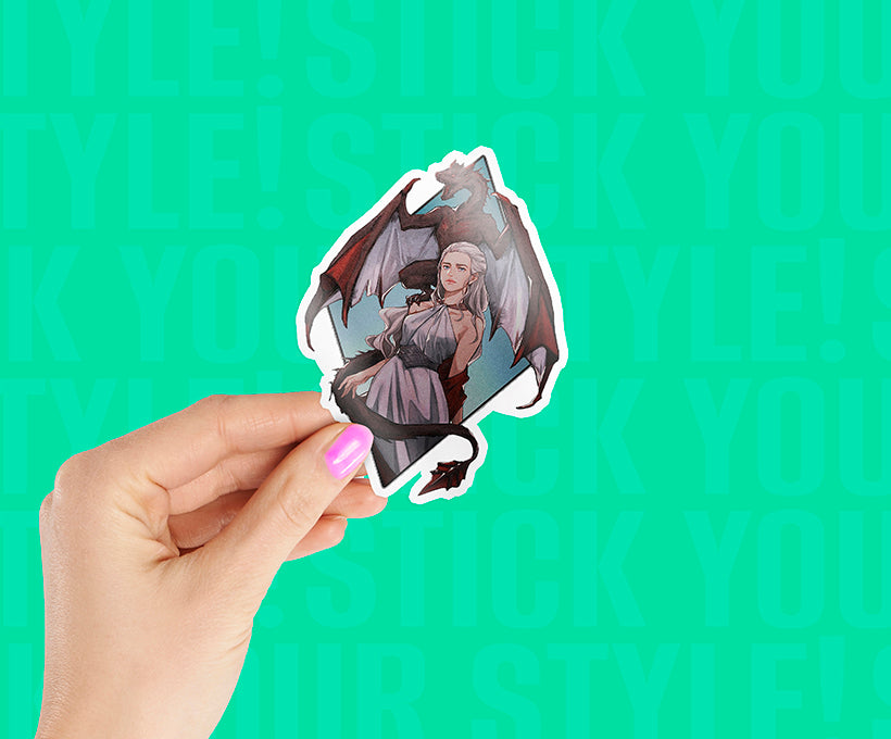 Daenerys & Drogon Magnetic Sticker