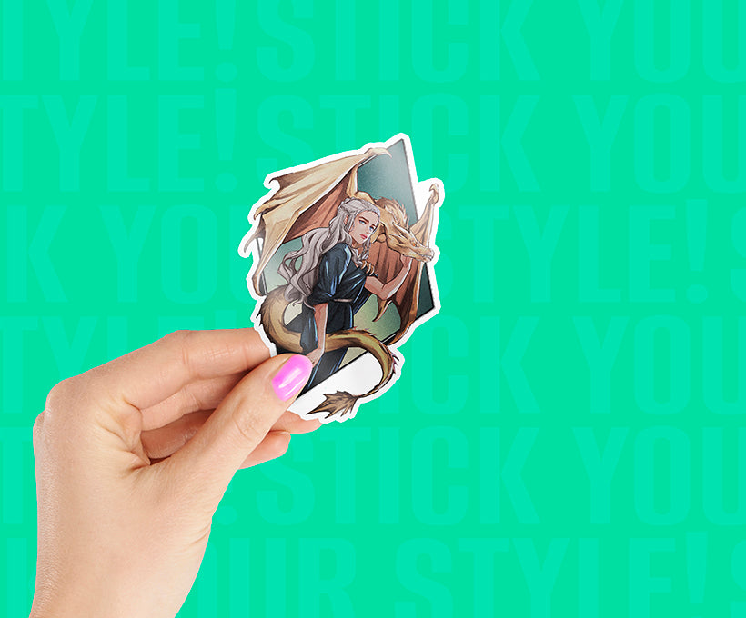 Daenerys & Viserion Sticker