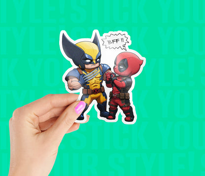 Deadpool And Wolverine BFF Magnetic Sticker