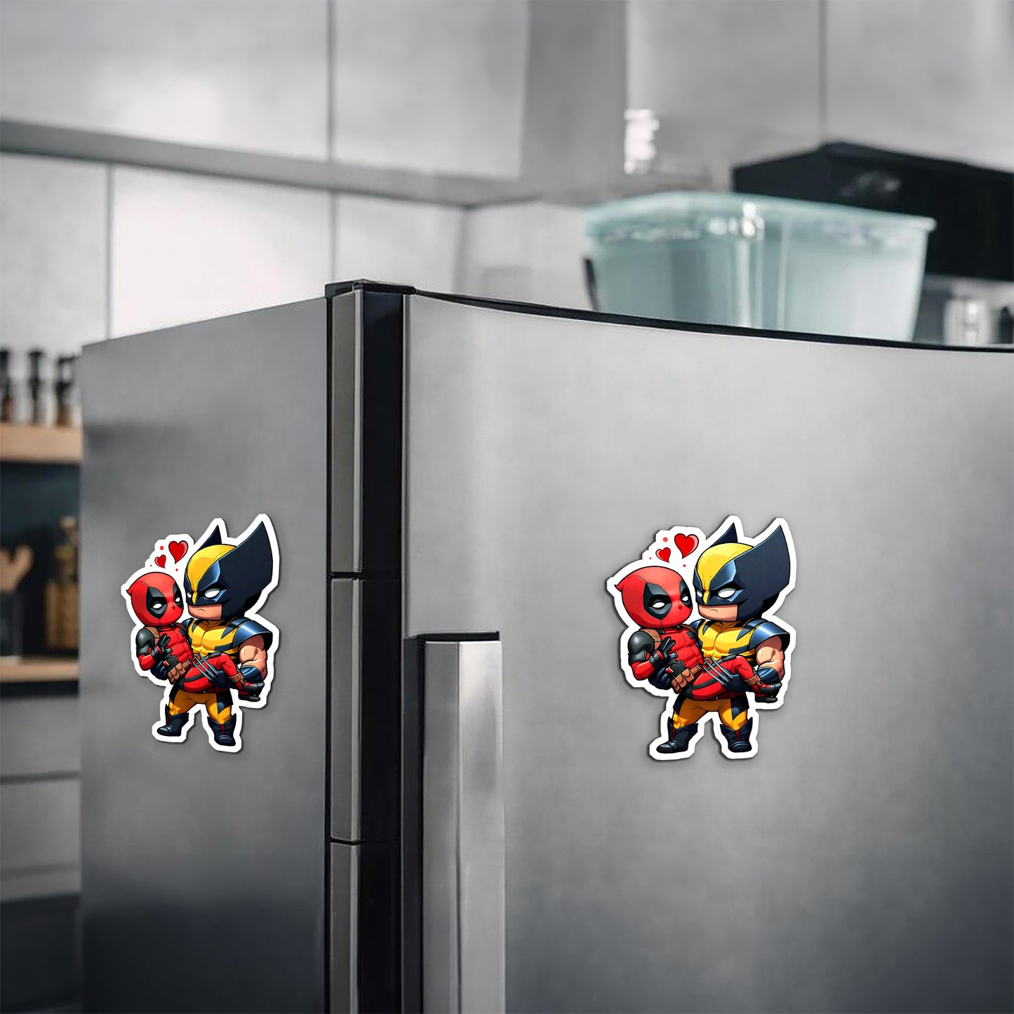 Deadpool And Wolverine Bromance Magnetic Sticker