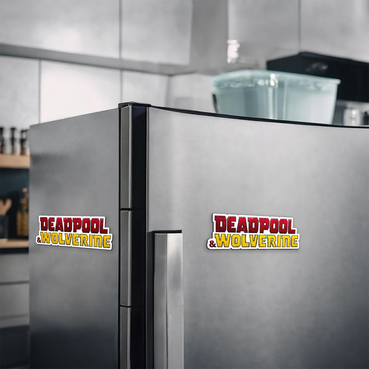 Deadpool And Wolverine Title Magnetic Sticker