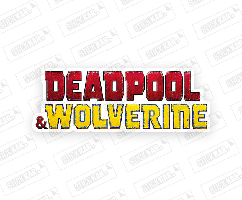 Deadpool And Wolverine Title Magnetic Sticker