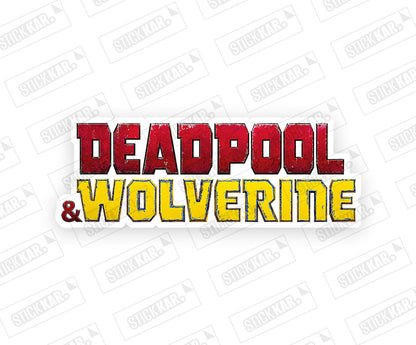 Deadpool And Wolverine Title Magnetic Sticker