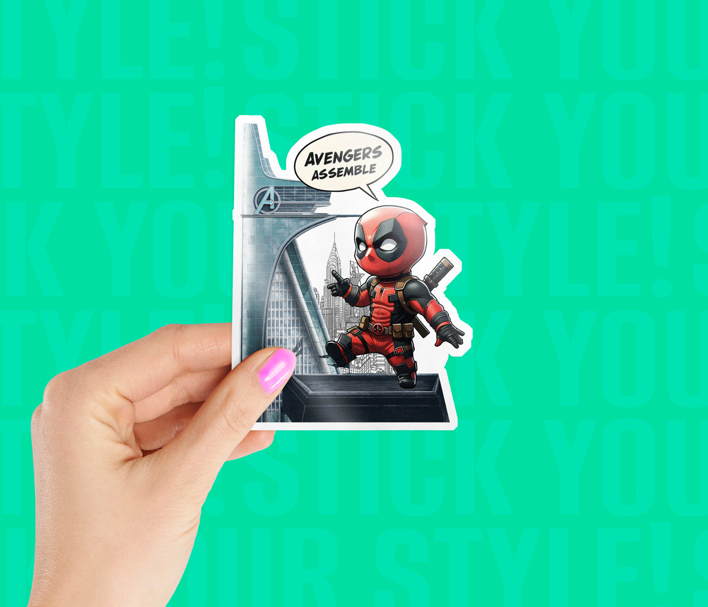 Deadpool Avengers Assemble Magnetic Sticker