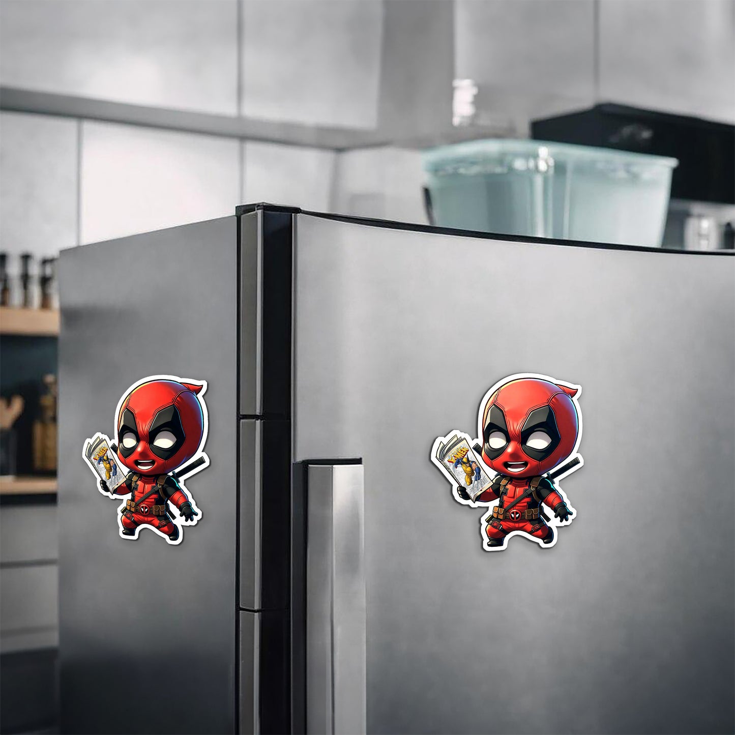 Deadpool With Xmen Comic Magnetic Sticker