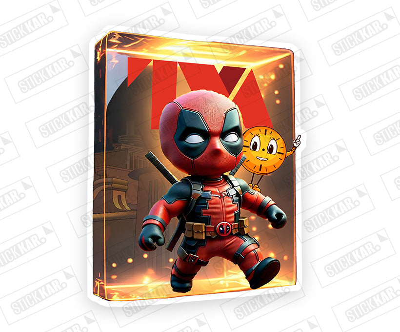 Deadpool in TVA Sticker