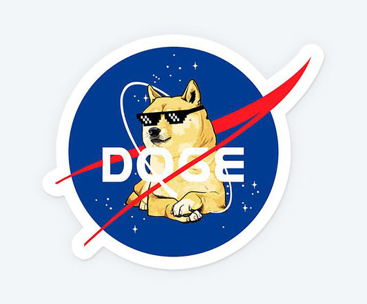 Doge Coin Logo Magnetic Sticker