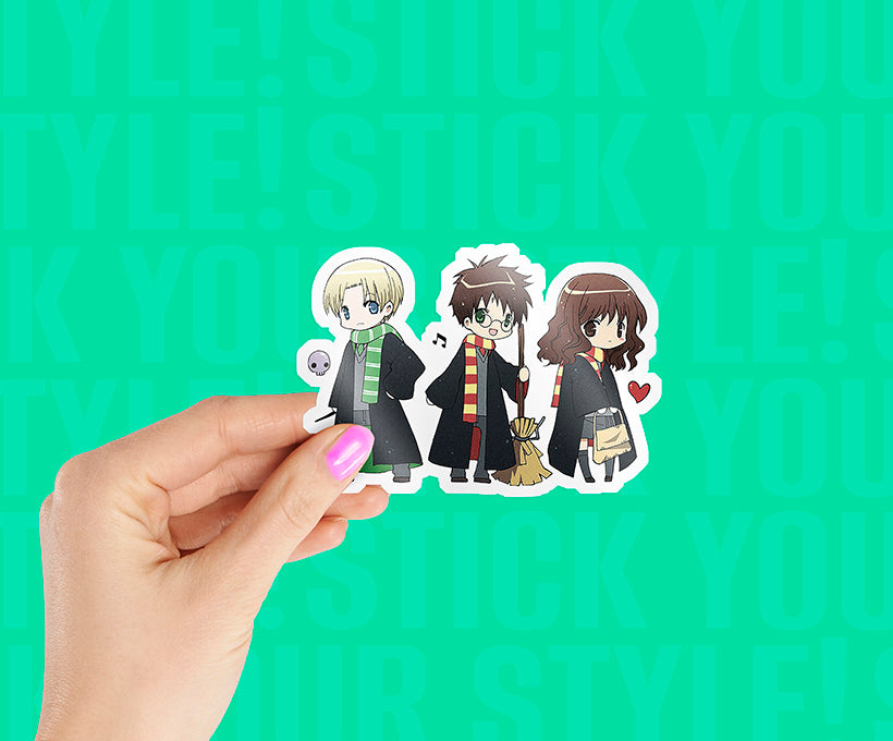 Draco, Hermoine & Harry Magnetic Sticker