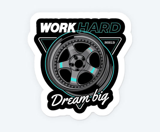 Dream Big Car Racer Magnetic Sticker
