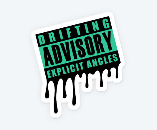 Drifting Advisory Magnetic Sticker