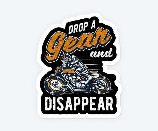 Drop A Gear Disappear Magnetic Sticker
