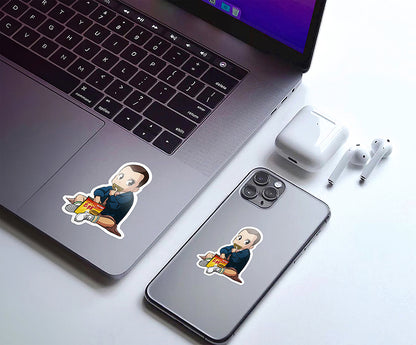 Eleven Eating Eggos Cute Sticker