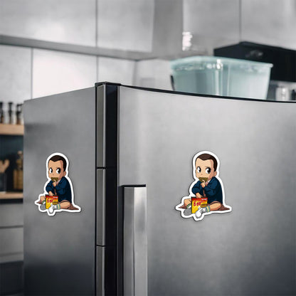 Eleven Eating Eggos Cute Magnetic Sticker