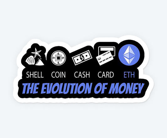 Evolution Of Cash Magnetic Sticker