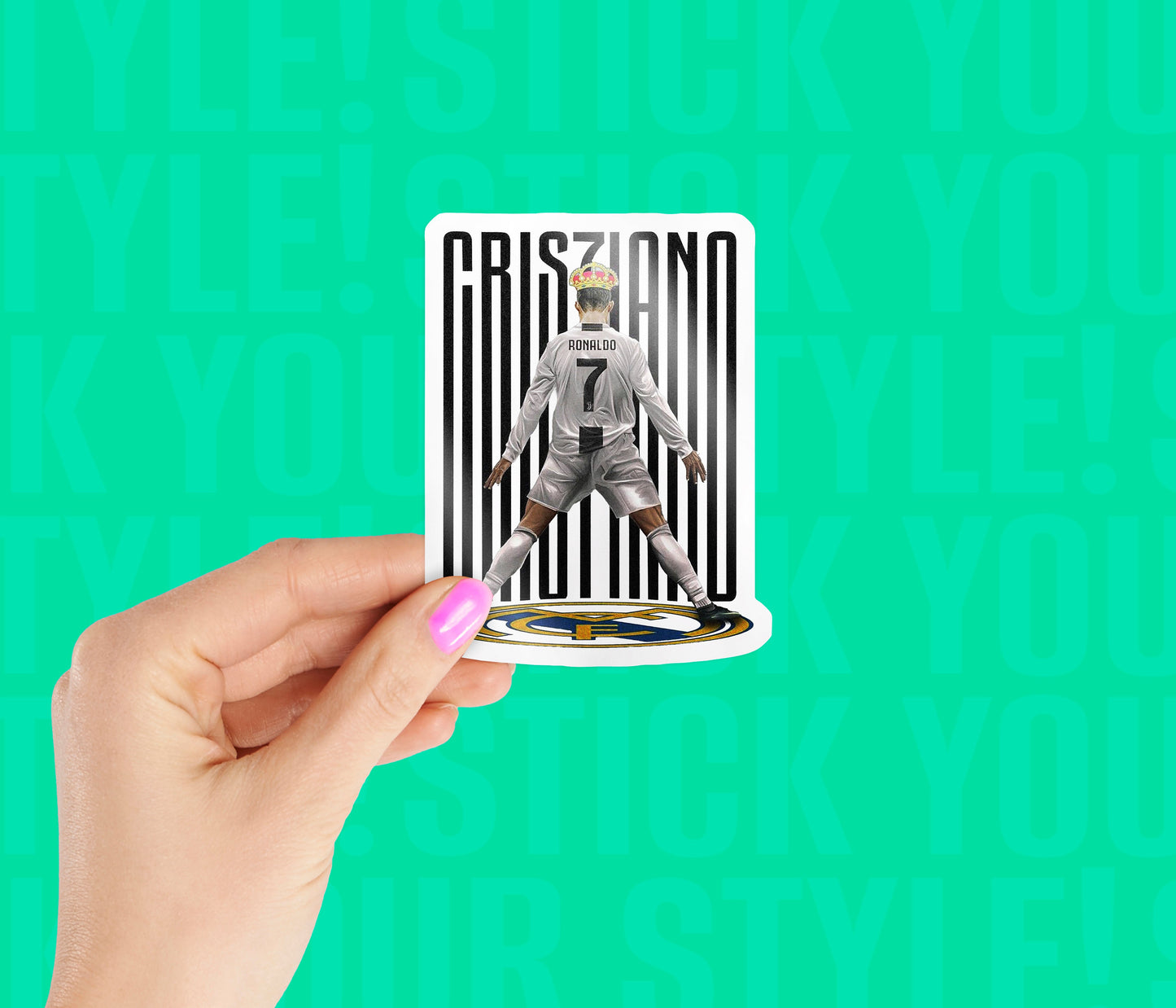 Football King Ronaldo Magnetic Sticker