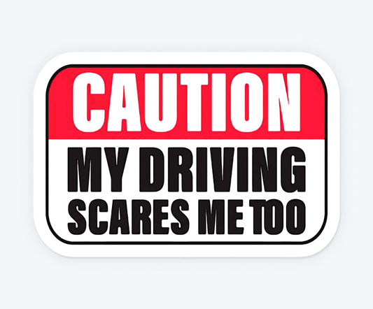 Funny Car Caution Magnetic Sticker