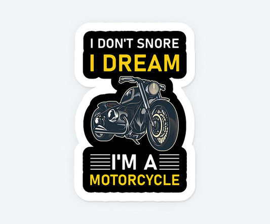 Funny Motorcycle Quote Magnetic Sticker