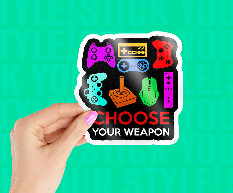 Gamer Weapon Magnetic Sticker
