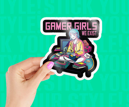 Gamer Women Magnetic Sticker