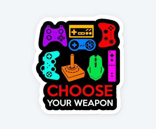 Gamer Weapon Magnetic Sticker